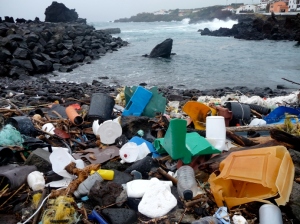 L'inquinamento di una spiaggia delle Azzorre (foto Marcus Eriksen)