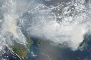 Immagine satellitare del Southeast Asian Haze - Wikimedia Commons/NASA
